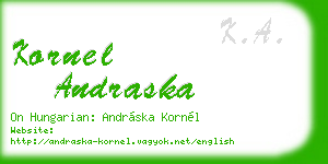 kornel andraska business card