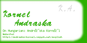 kornel andraska business card